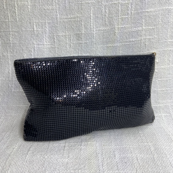 Carla Marchi Black Metal Mesh Evening Clutch / Handbag Purse w/ Zipper (lined) - Picture 3 of 11